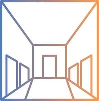 Hallway Line Gradient Icon vector