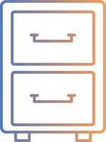 Filling Cabinet Line Gradient Icon vector