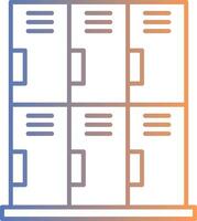 Locker Line Gradient Icon vector