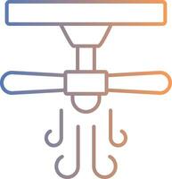 Ceiling Fan Line Gradient Icon vector