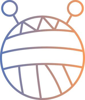 lana línea degradado icono vector