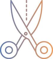 Scissors Line Gradient Icon vector