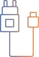 Charger Line Gradient Icon vector