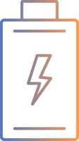Battery Line Gradient Icon vector