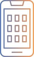 Mobile Line Gradient Icon vector
