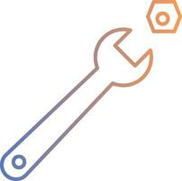 Wrench Line Gradient Icon vector