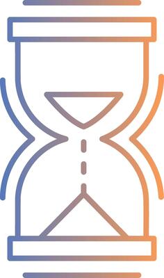 Hour Glass Line Gradient Icon