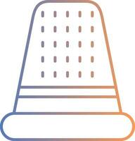 Thimble Line Gradient Icon vector