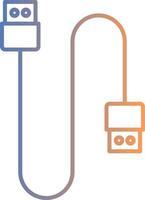 Cable Line Gradient Icon vector