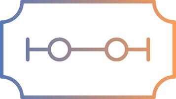 Razor Blade Line Gradient Icon vector