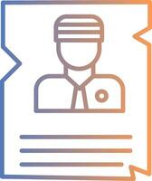 Wanted Line Gradient Icon vector