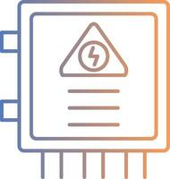 Fuse Box Line Gradient Icon vector