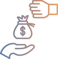 Bribery Line Gradient Icon vector