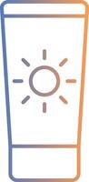 Sun Cream Line Gradient Icon vector