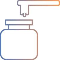 Wax Line Gradient Icon vector