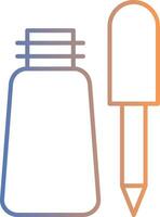 Eyeliner Line Gradient Icon vector