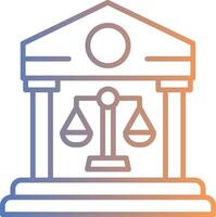 Court Line Gradient Icon vector