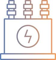 Power Transformer Line Gradient Icon vector