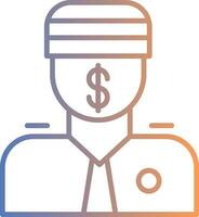 Bribe Line Gradient Icon vector