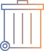 Refuse Line Gradient Icon vector