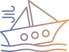 Shipwreck Line Gradient Icon vector