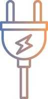 Plug Line Gradient Icon vector