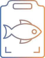 Fish Cooking Line Gradient Icon vector