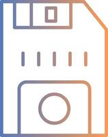 Floppy Disk Line Gradient Icon vector