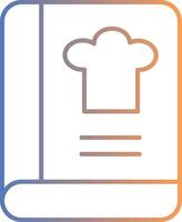 Cook Book Line Gradient Icon vector