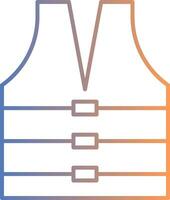 Life Jacket Line Gradient Icon vector