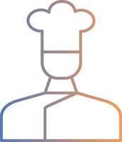 Chef Line Gradient Icon vector