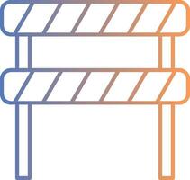 Road Block Line Gradient Icon vector