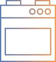 Stove Line Gradient Icon vector