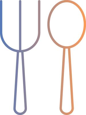 Fork Spoon Line Gradient Icon