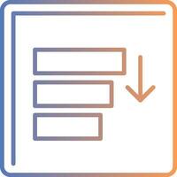 Sort Line Gradient Icon vector