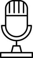 Microphone Line Gradient Icon vector