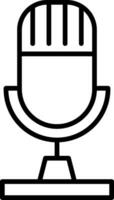 Microphone Line Gradient Icon vector