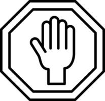 Stop Line Gradient Icon vector