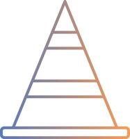 Cone Line Gradient Icon vector