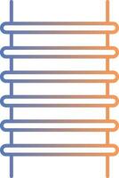 Step Ladder Line Gradient Icon vector