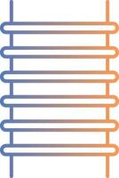 Step Ladder Line Gradient Icon vector