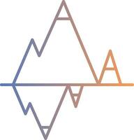 Glacier Line Gradient Icon vector