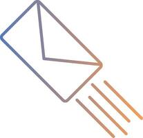 Express Mail Line Gradient Icon vector