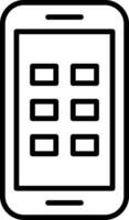 Phone Line Gradient Icon vector