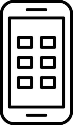 Phone Line Gradient Icon