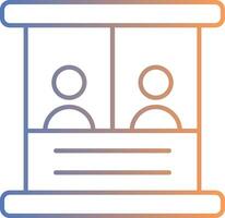 Ticket Box Line Gradient Icon vector