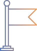 Flag Line Gradient Icon vector