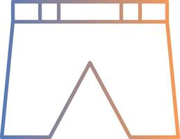 Shorts Line Gradient Icon vector