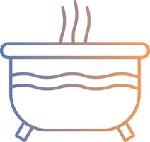 Hot Tub Line Gradient Icon vector