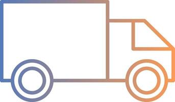 Cargo Van Line Gradient Icon vector